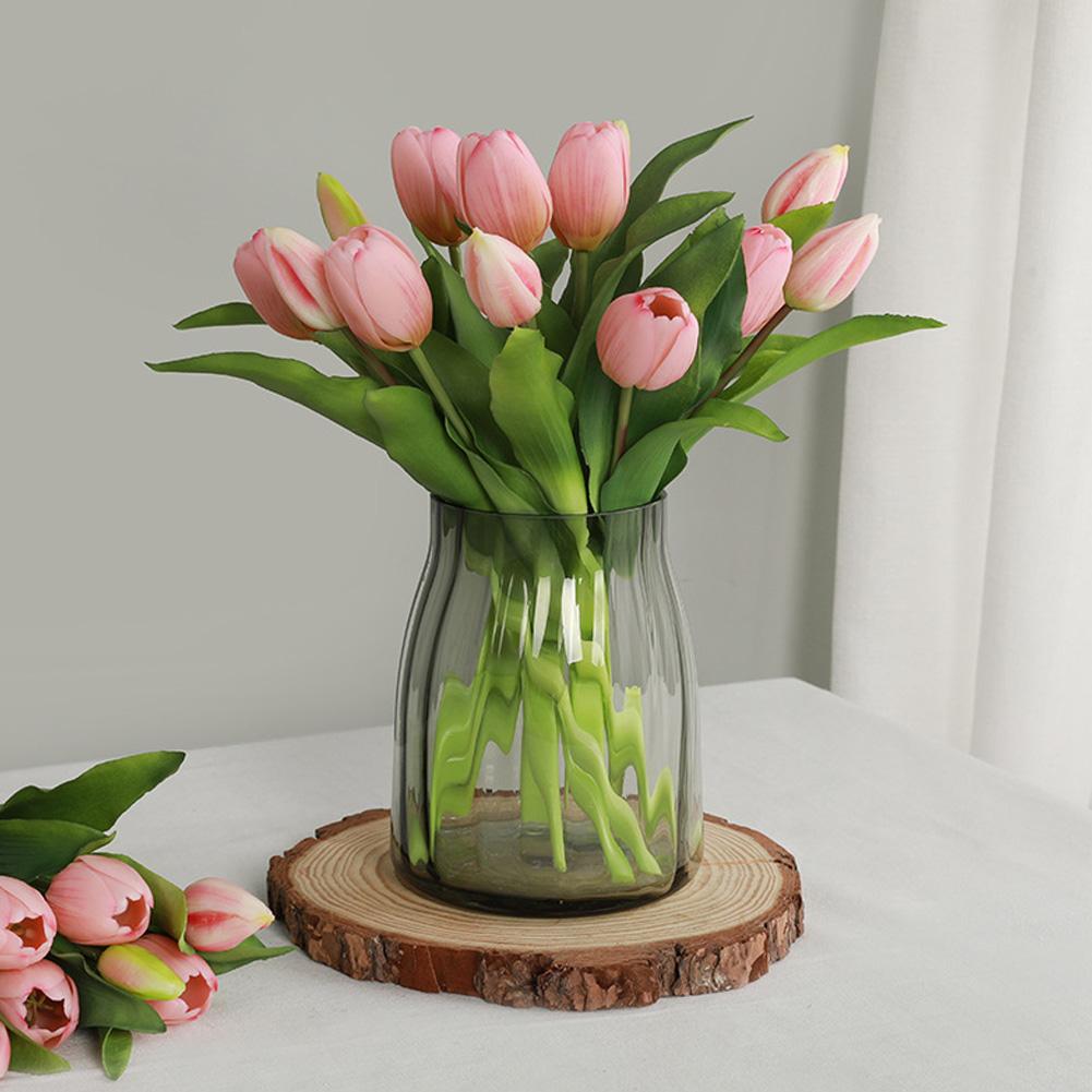 7 Stem Artificial Tulip Bouquet for Wedding Decoration Office and Bedroom Styling Event Setup and Restaurant Use