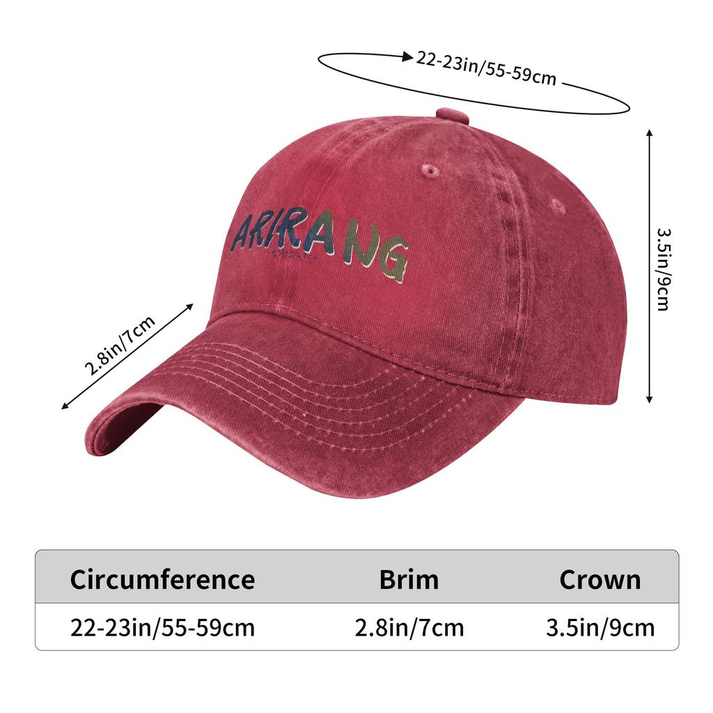 Unissex Arirang tour 2026 KPOP Acessórios de Boné Boné de Beisebol Vintage Snapback Ajustável