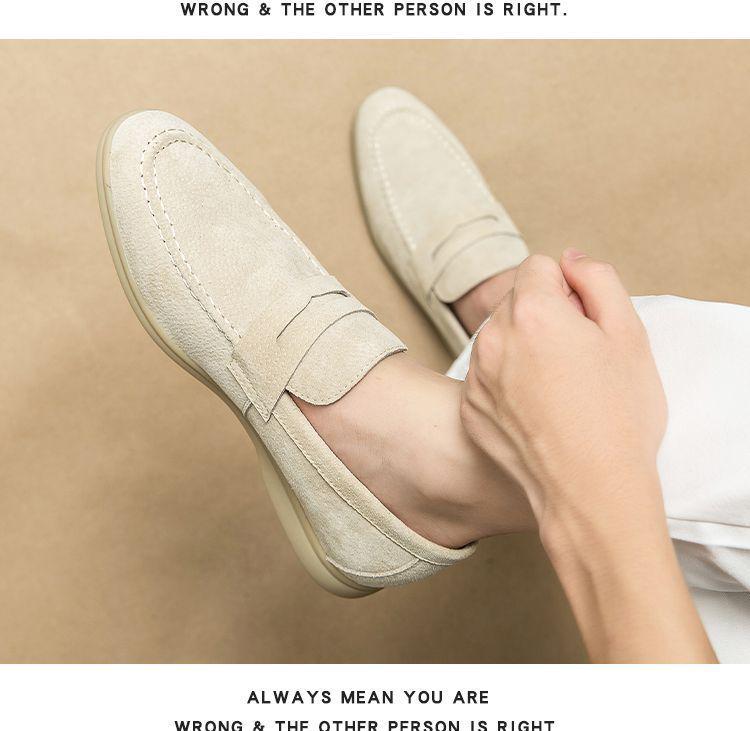 Men's Premium Suede Leather Loafers: 2025 Summer Slip-On Casual & Business Driving Shoes
