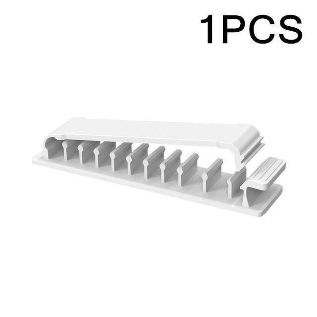 10-Slots Self Adhesive Cable Organizer Clip Holder For PC TV Charging Desk Car Line Wire Winder Management Fixing Manager Clamp