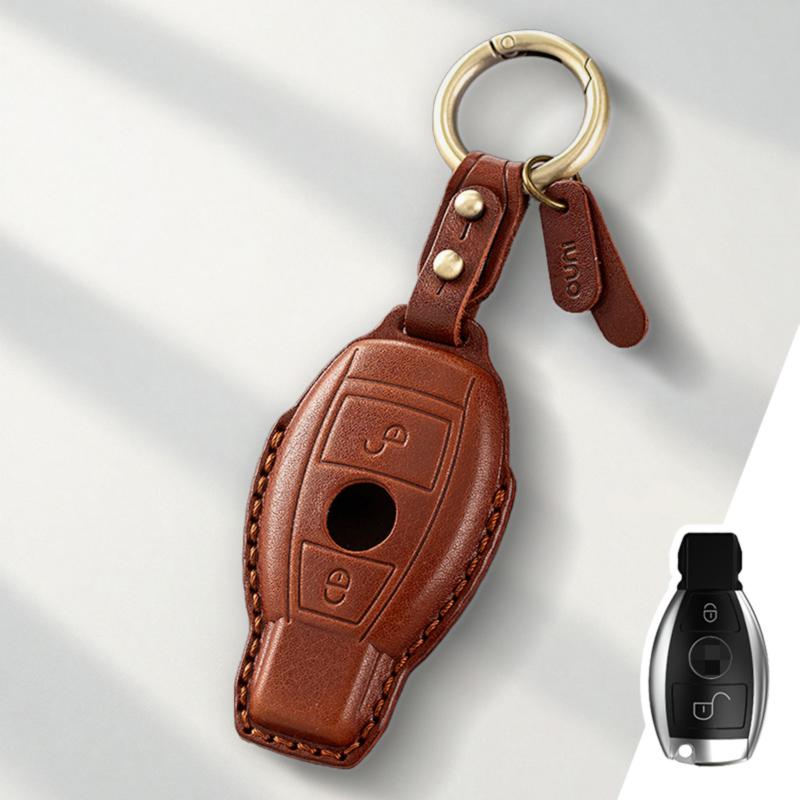 Genuine Leather Protector for Mercedes Benz A C E S G Class CLA GLE GLB GLS AMG Maybach Key Case Cover Fob