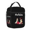 Funny Mafalda Insulated Lunch Bag for Women Kids Resuable Cooler Thermal Lunch Box Portable Bento Tote for Work School Picnic