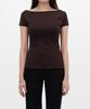 OCAK Melek_Okak Boat Neck Slim Top (Dark Brown)