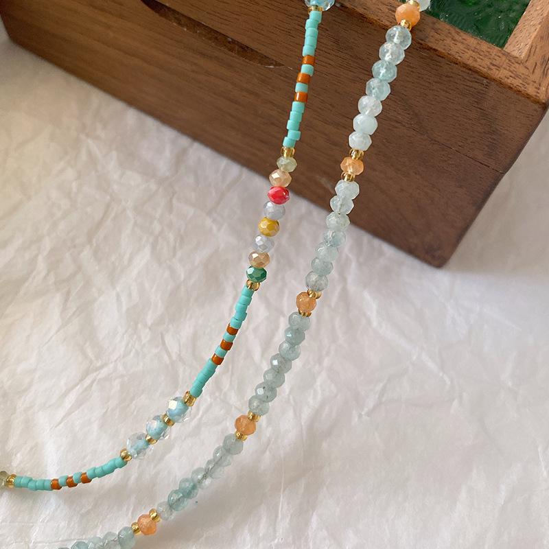 High-End Bow Necklace For Women Does Not Fade, Summer High-End Jewelry, Light Luxury Niche Natural Stone Collarbone Chain