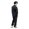 Samue for Spring and Cotton Size [Kyoetsu] (Japanese Workwear) Summer, Washable, Tsumugi-style Fabric, 17, Men's (L, Black)
