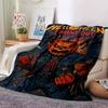 1pc Pumpkin Head Want Out Throw Blanket Soft Flannel, Cozy All Season Polyester Perfect for Home, Office