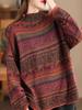Vintage Women Long Sleeve Soft Cotton Mock Neck Knitted Casual Sweater Top Pullover Spring Johnature