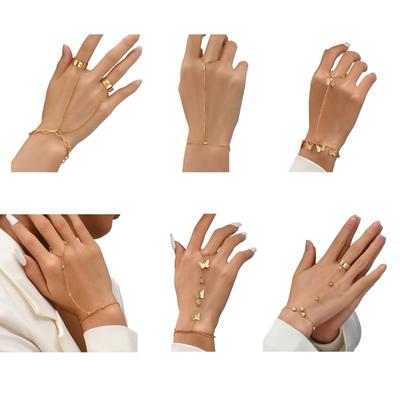 Elegant Gold Plated Adjustable Paperclip Link Bracelet Stackable Dainty Hand Chain For Women Jewelry Stylish Accessory