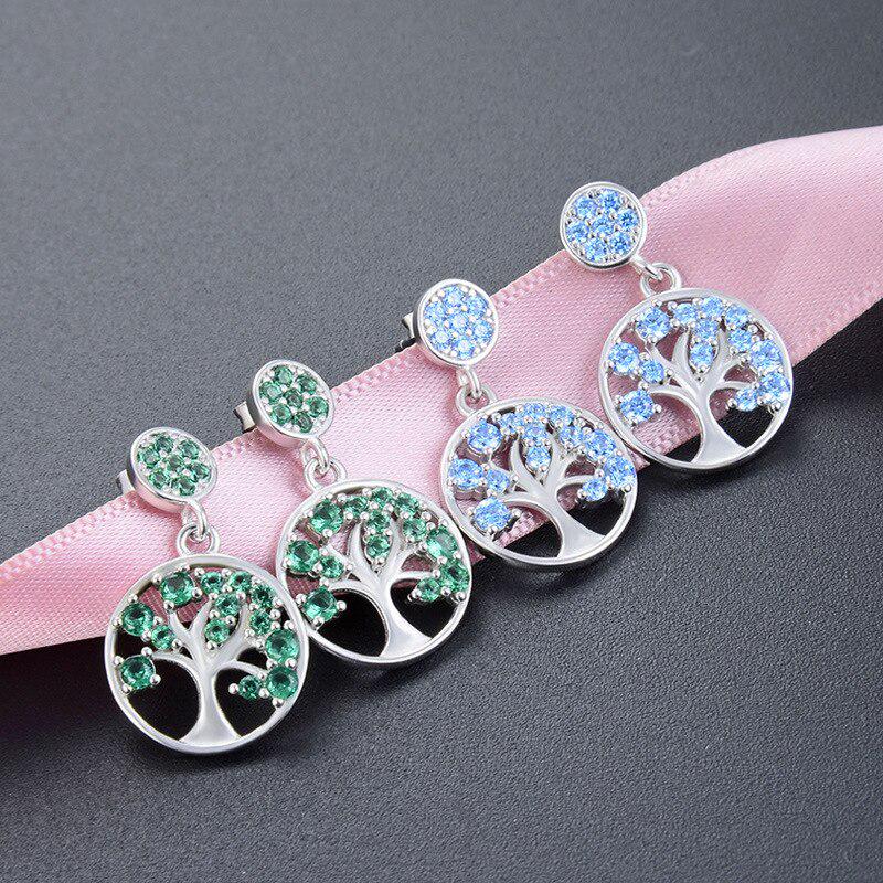 Tancise 925 Sterling Silver Zirkonové náušnice Visací náušnice pro ženy Dárky na svatbu