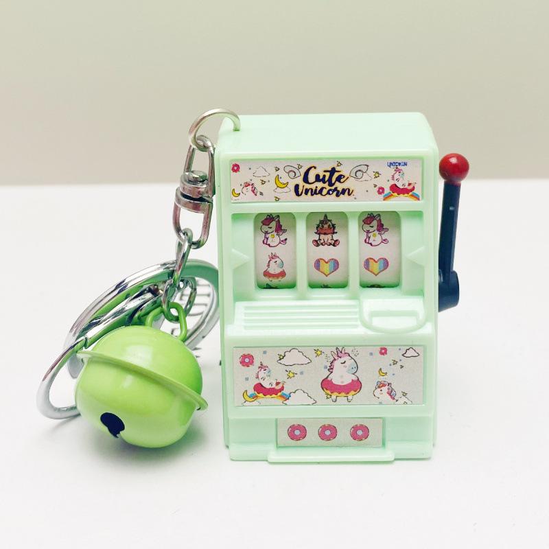 Creative Cartoon Mini Slot Machine Keychain Toy
