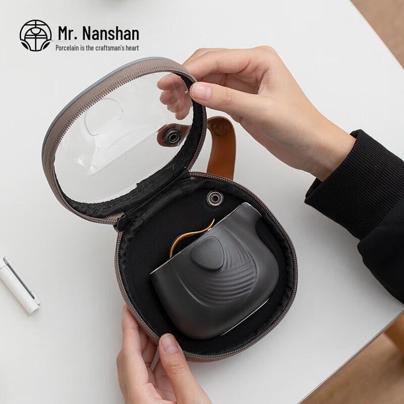 Nanshan Zen Black Portable Ceramic Tea Set