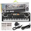 61 Keys Musical Instruments Piano Digital Electronic Organ Keyboard Pianos Electric Piano with Microphone for Children