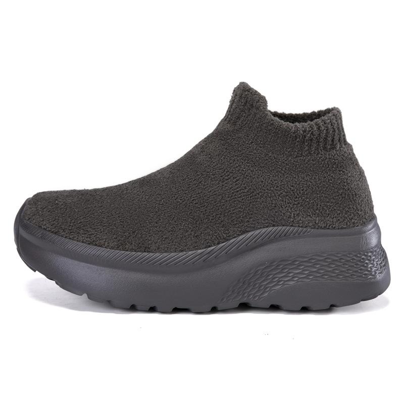 Autumn and winter new fly-woven socks shoes mesh shoes sports couple shoes thick-soled woolen casual shoes