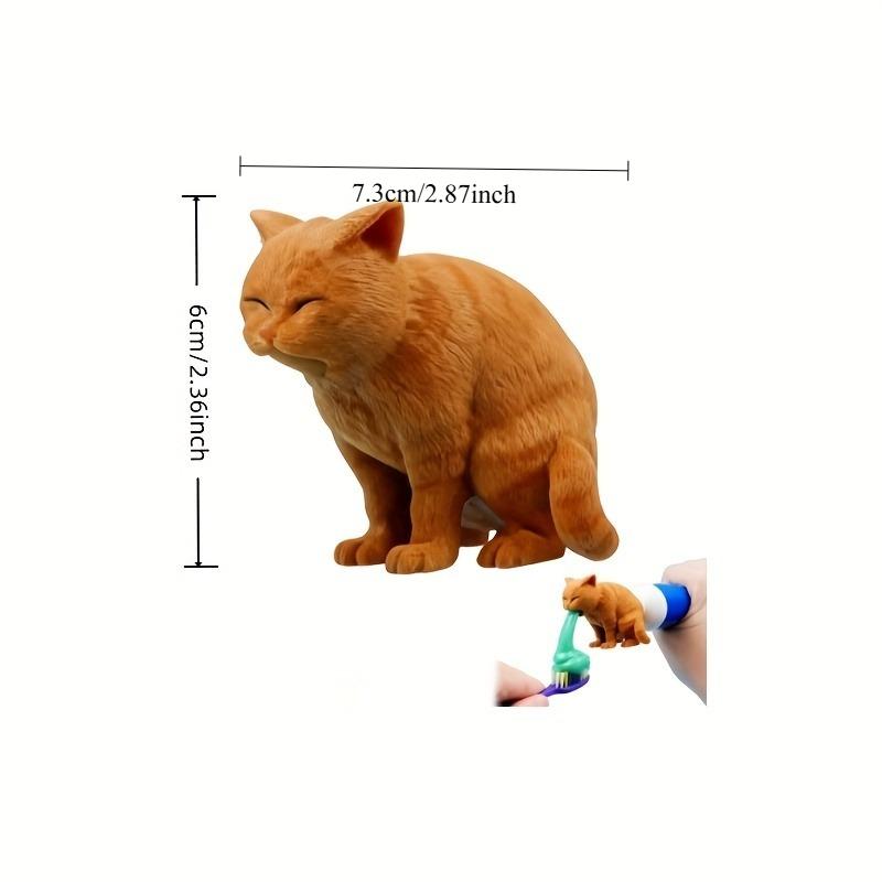 1Pc Funny Cat Butt Shape Toothpaste Squeezer, Orange Cat Tail Design