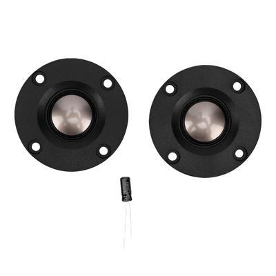 2 Pcs 2 Inch Tweeter Speakers 20W 52mm Ti Diaphragm Dome Tweeter for Car Home Sound System Black
