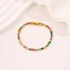  Titanium Steel European and American Light Luxury Style Straight Couple  Versatile Temperament Advanced Sense Color Zircon 