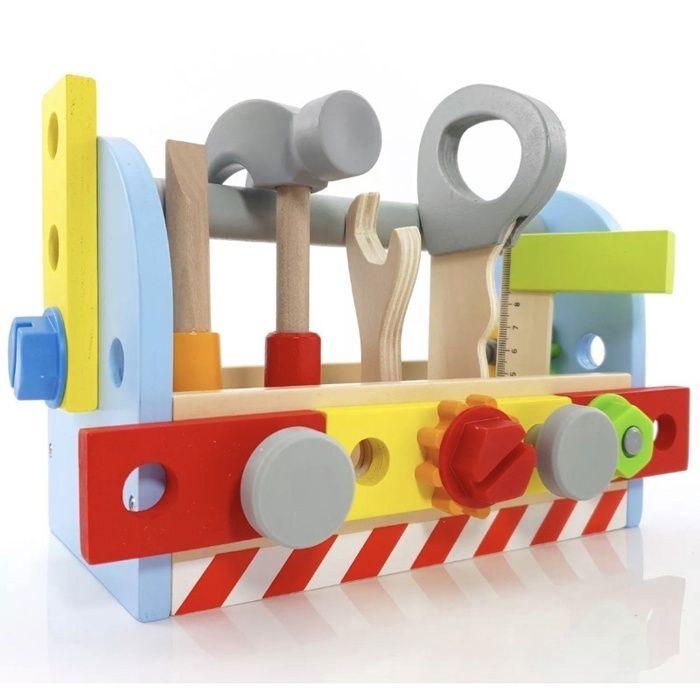 Coffret à outils en bois - GINGER HOME W03D150 - 27 pcs - 22x12x15 cm - Dès 3 ans