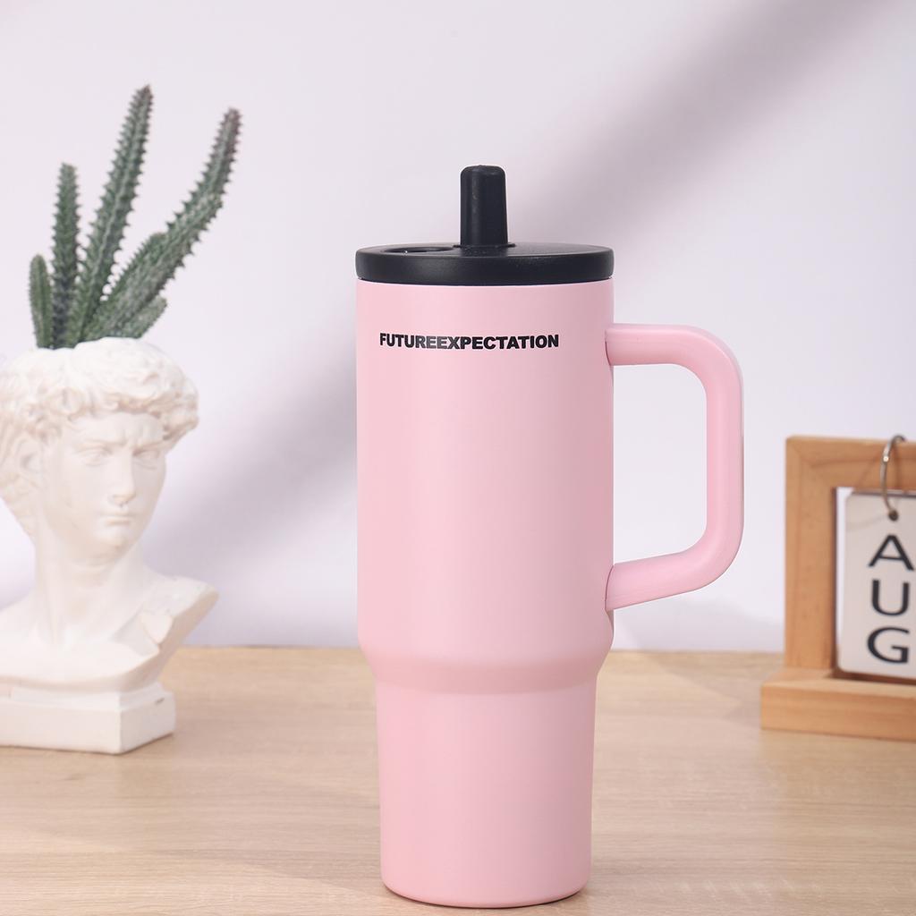 Stainless steel thermal insulation, not large capacity cold and heat insulation ice cup, outdoor portable accompanying handle cup