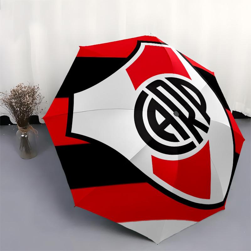 River Plate, Badge Automatic Opening and Closing, 8 Rib Structure Portable Umbrella, Suitable for Men and Women In All Seasons Perfect Gift