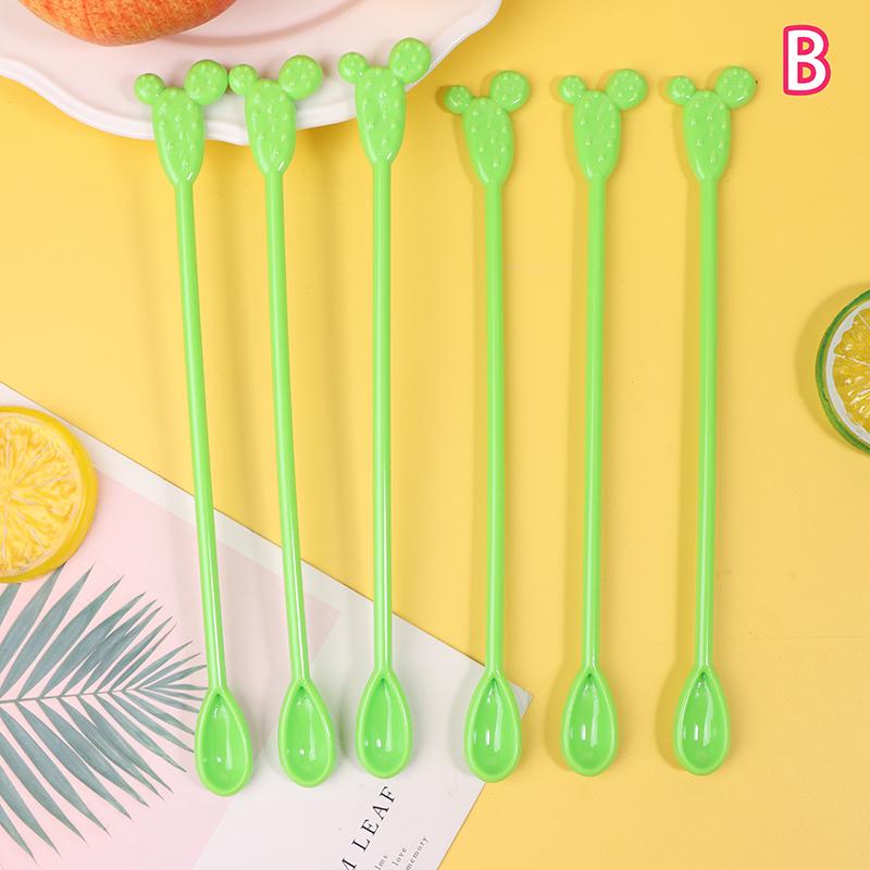 6 Stücke Kunststoff Cocktail Muddler Trinken Wein Decor Cocktail Swizzle Sticks Feigenkaktus Flamingo Wein Rührer Kaffee Puddler