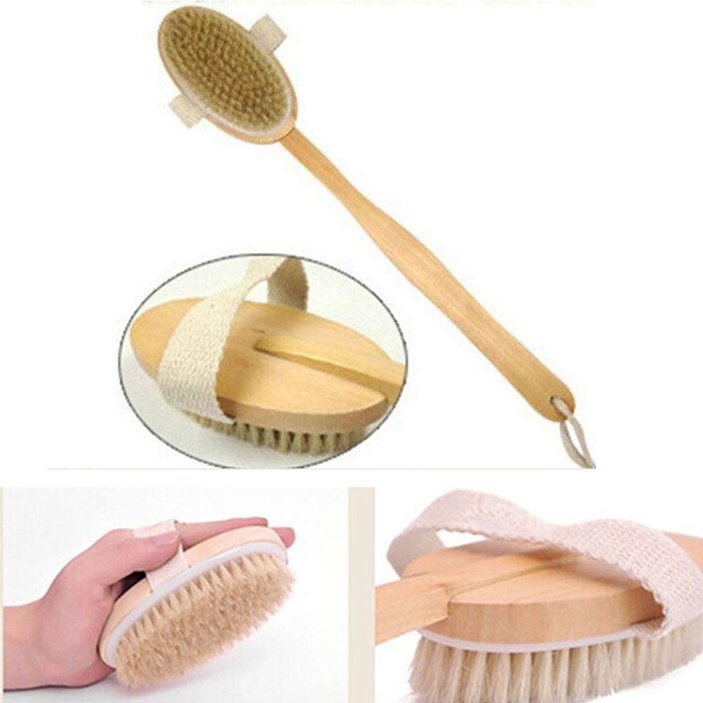 Dry Skin Body Shower Long Handle Bathroom Accessories SPA Scrubber Massage Shower Brush Bath Brush