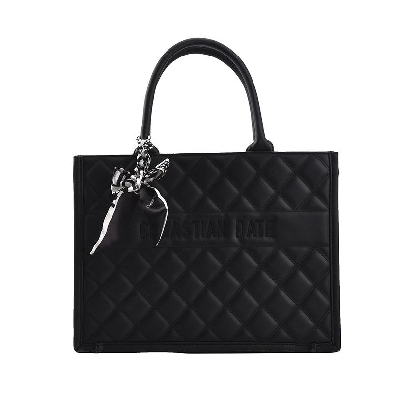 Perle Håndveske Dame Stor Kapasitet Pendler Tote Bag Casual Skulderveske Messenger Bag