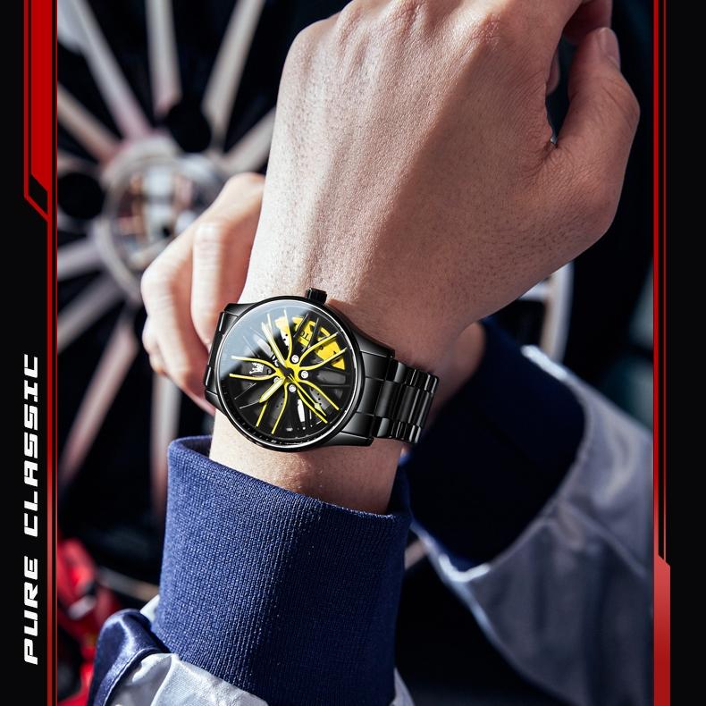 2023 OLEVS nowy markowy zegarek na kole obrotowy zegarek kwarcowy modny wodoodporny zegarek męski zegarek męski