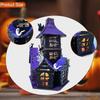 Halloween Haunted House DIY Kit Wooden Castle for Bedroom Entrance Fireplace Wooden Castle House 3D House Puzzle Toy