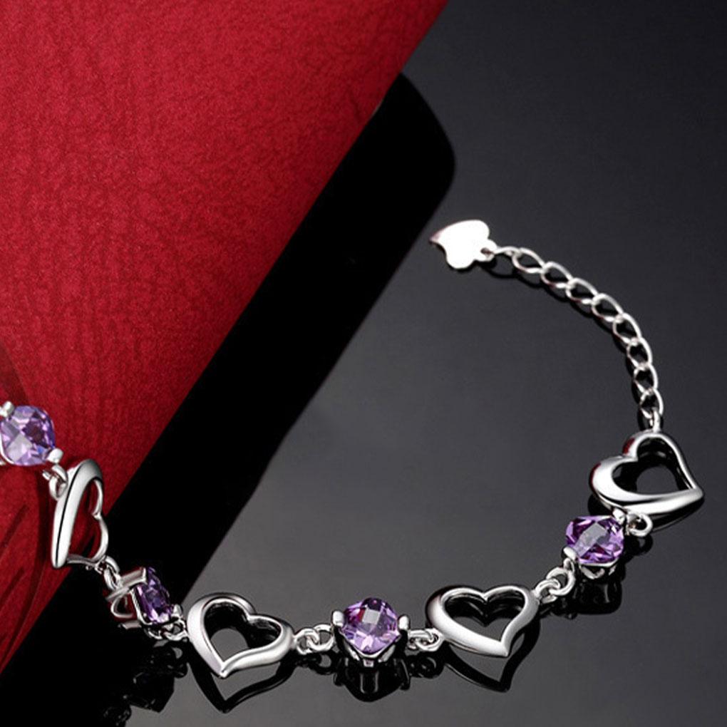 Heart Beaded Copper Bracelet Bohemian Adjustable Women Teens Crystal Bangle Girlfriend Wedding Anniversary Jewelry Office