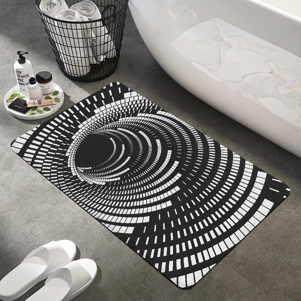 3D Vortex Illusion Carpet Fun Children's Room Bedroom Decoration Balcony Non Slip Mat Living Room Welcome Rug Home Decoration