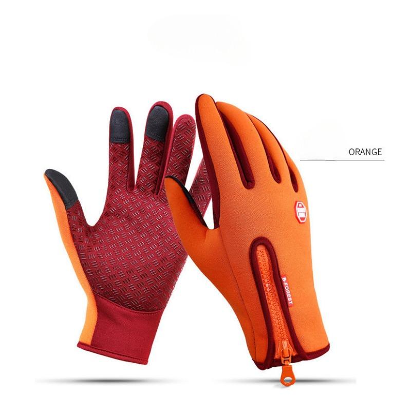 Outdoor Sports Gloves, All Finger, Autumn and Winter Gloves, Touch Screen, Anti Slip, Waterproof, Windproof, Brushed Warm, Skiing, Mountaineering,