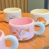 Girly Heart Cute Cat Ceramic Mug Couple Breakfast Milk Cup Office Gift Coffee Cup Birthday Gift