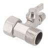 All Metal Water Line Adapter with Shutoff Valve for 12 to 14 Inch Tubing