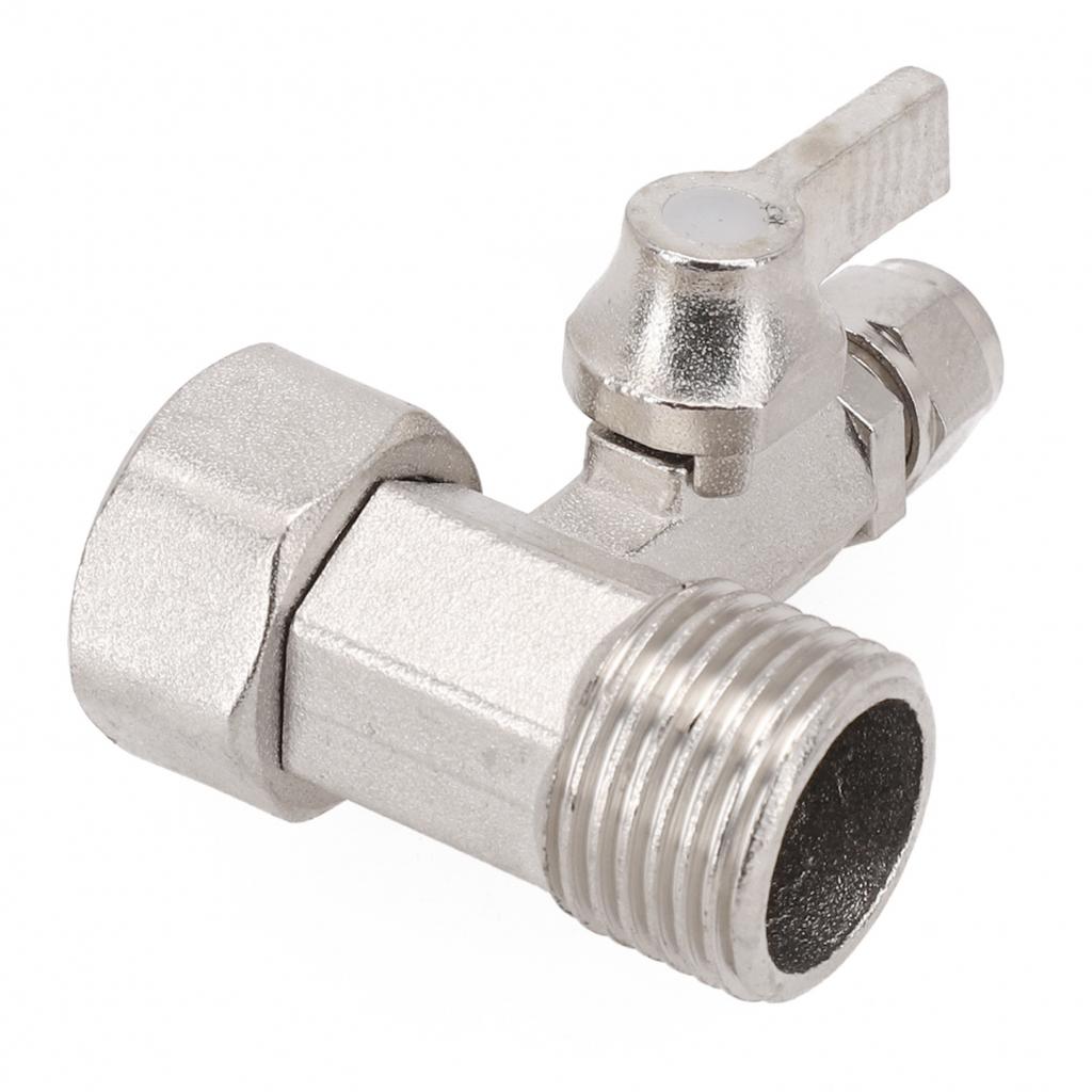 All Metal Water Line Adapter with Shutoff Valve for 12 to 14 Inch Tubing