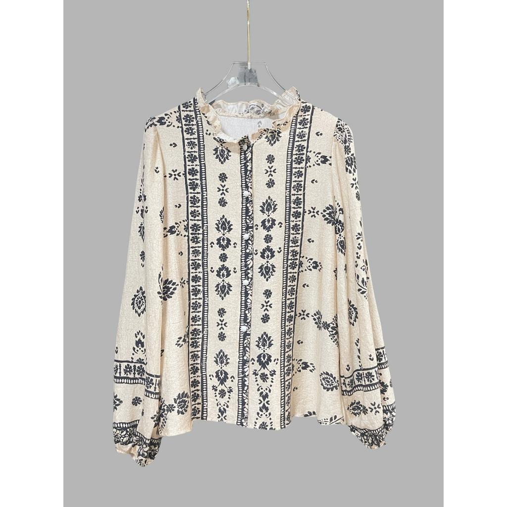 New Women's Elegant Long Sleeve Blouse Casual Chic Shirt Top