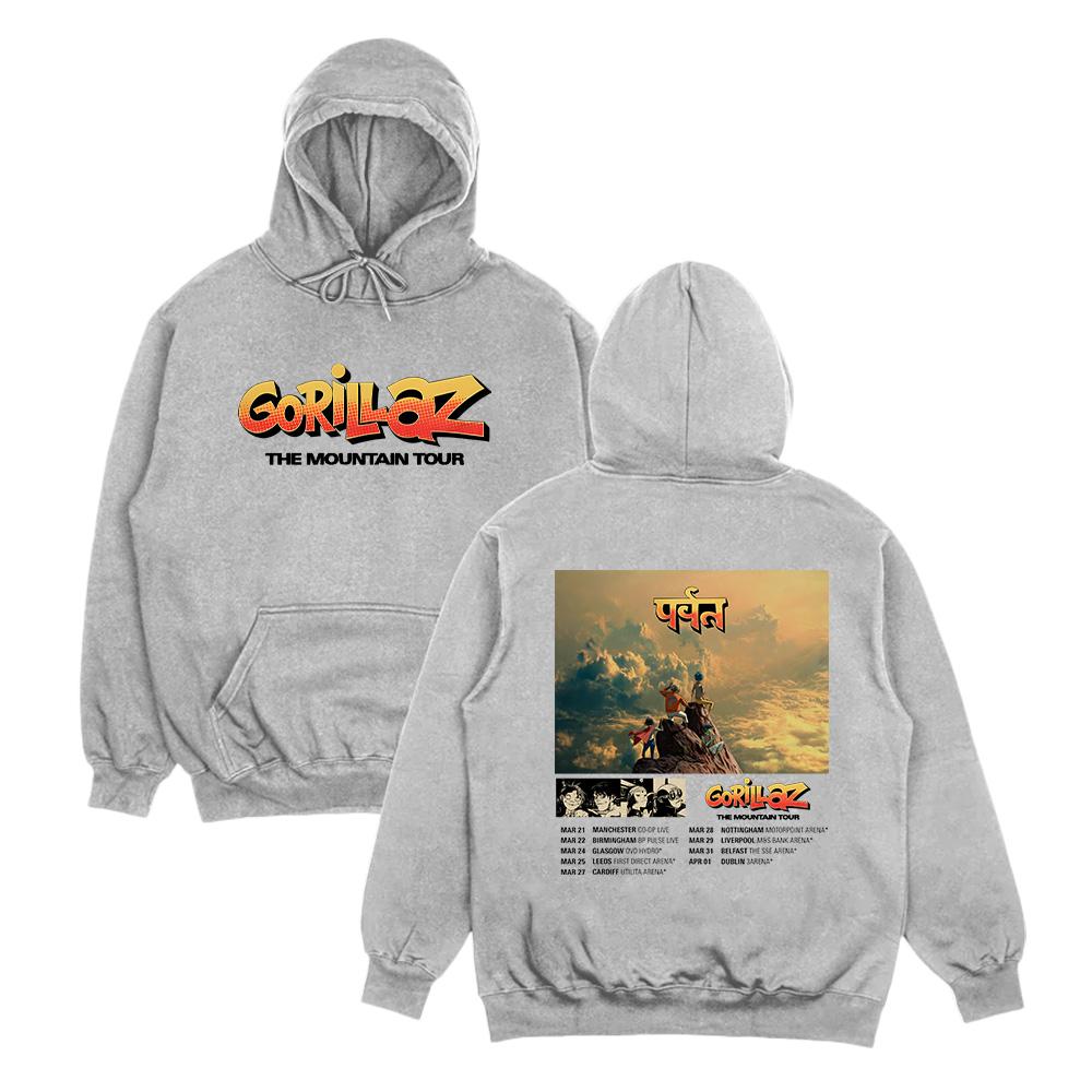Gorillazs The Mountain Tour 2026 Mikiny Potisk hudební skupiny Pánské Dámské Ležérní Mikiny Harajuku Pulovr Unisex Oblečení Móda