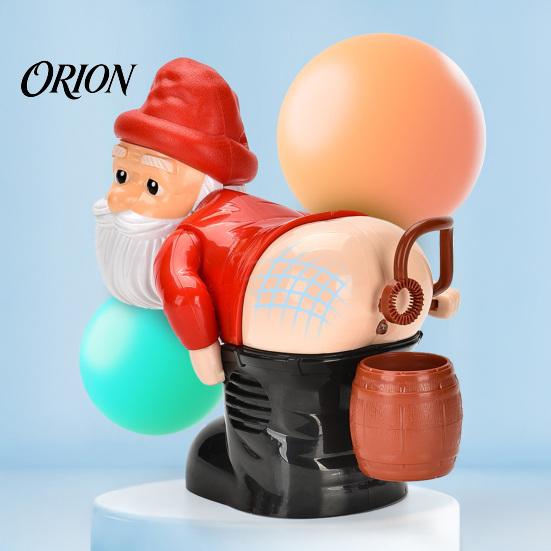 Santa Farting Bubble Maker Christmas Automatic Blower, Musical Machine with Flashing Lights, Gnome Battery Operated for Kids Snowman Funny Sound Party
