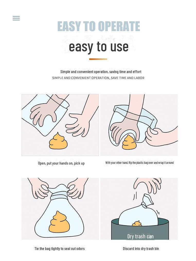 Pungi biodegradabile portabile pentru deșeuri canine