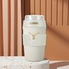 1PC Stainless Steel Coffee Cup Accompanying Cup Girls Thermos Cup High Value Straw Student Thermos Cup