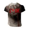 Halloween printed men's round-neck cotton-like short-sleeved top T-shirt