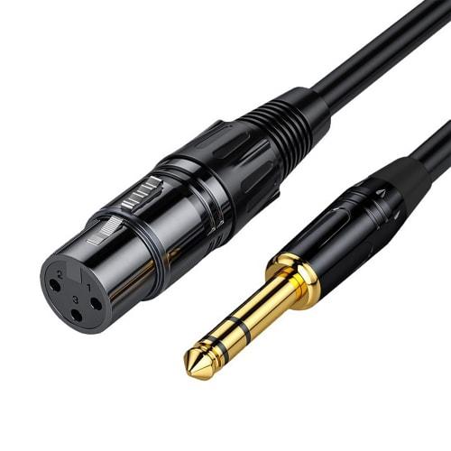 TRkin 6.35mm Male to XLR Female Conversion Cable Balanced Microphone Cable Female-Male Audio Microphone Cable 1m