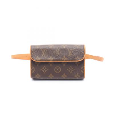 Used LOUIS VUITTON Pochette Florentine - with Bouton Press (XS) Waist Bag Body Bag M51855 Monogram PVC Coated Canvas Le