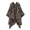 Women's Ethnic Shawl: Northwest Travel Cape, Thick Warm Scarf Cloak