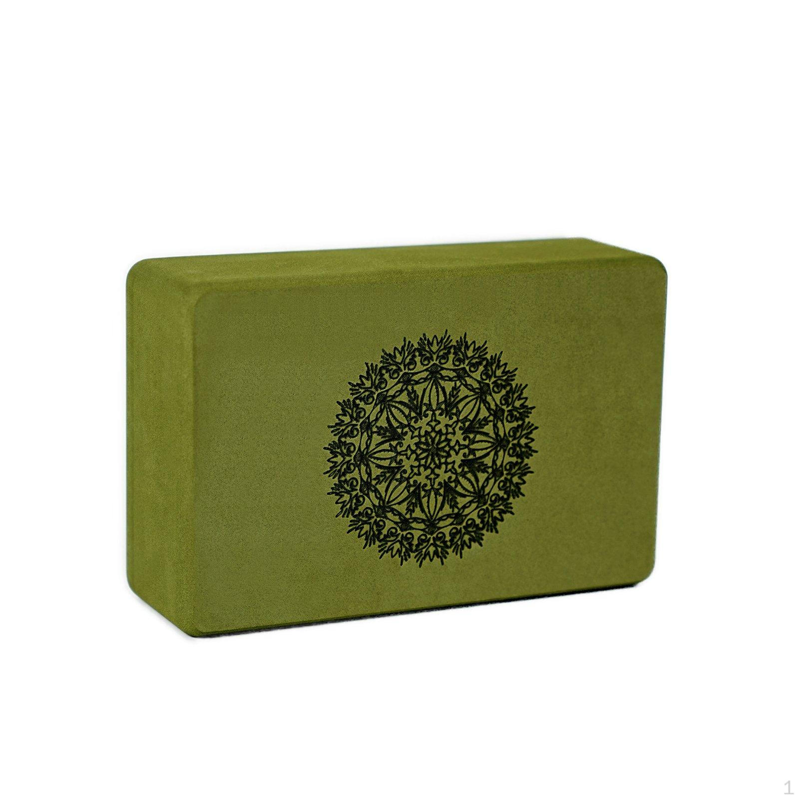 Exercise Block Supportive Brick Lightweight High Density Foam for Dancers, Beginners, зелёный