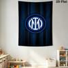Inter Milan Logo Wallpaper Threepiece Set 1 Duvet Cover 2 Pillowcase Without Core Soft And Comfortable Bedding Set Christmas Birthday Gift