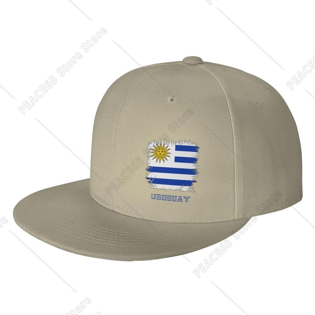 Vintage Uruguay Uruguayanische Flagge Snapback Mütze für Unisex Damen Klassische Flache Kappe Baseballkappe Verstellbar Trucker Mütze Druck Unisex