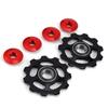 1 Pair Road Bicycle Parts 11T Ultralight Aluminum Alloy Outdoor MTB Bike Bearing Wheel Rear Derailleur Pulleys