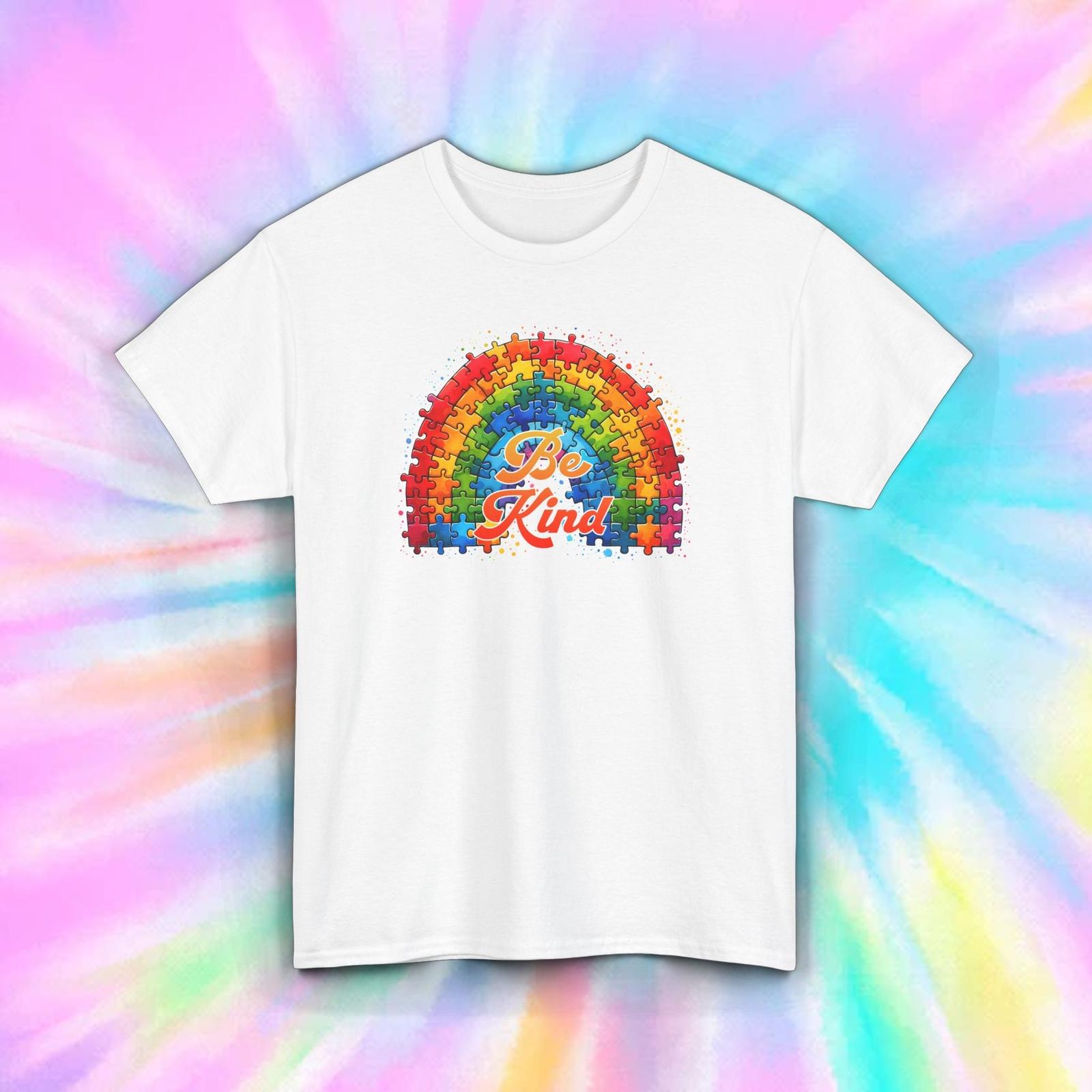 Autism Rainbow Be Kind Shirt | S-5XL Sizes | Support Awareness Tee - Inclusive S