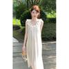 French super beautiful flower suspender dress small man gentle wind sweet fairy long dress 2026 summer