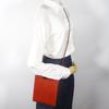 Hermes Omenito Shoulder Bag Red Tea Box Carf Unisex Used